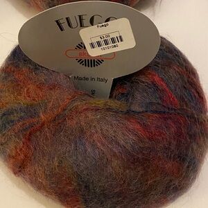 lot of 7 Fuego Skasel Mohair/Wool Blend Skeins 50gr Each Italy